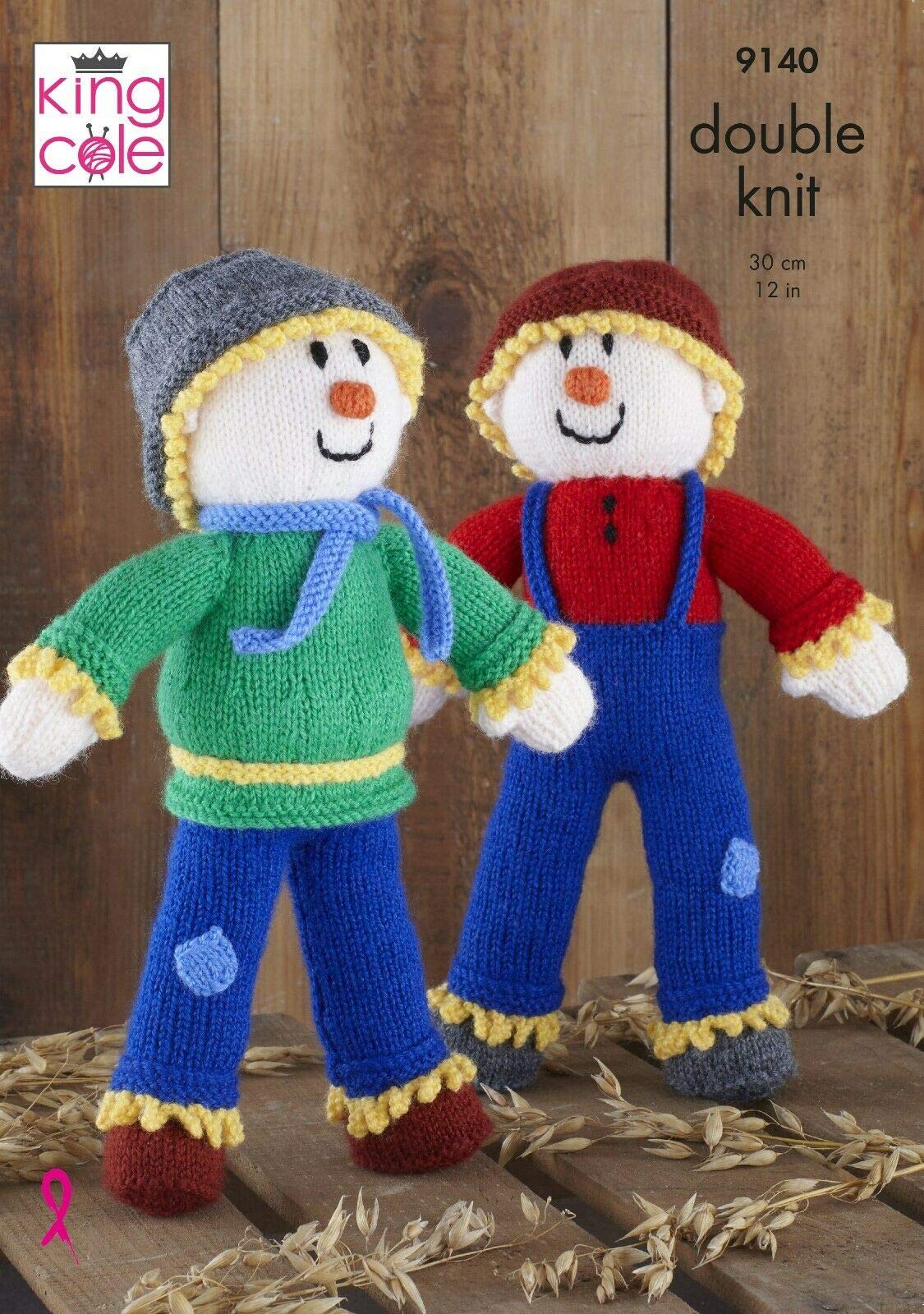 King Cole DK Knitting Pattern Scarecrows 9140