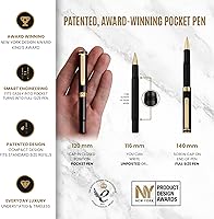 Vista 76 de Scriveiner Green Rollerball EDC Luxury Pen, Stunning Pocket Pen with Chrome Finish, Cool Writing Pen, Best Gift for Men & Women, German Schmidt