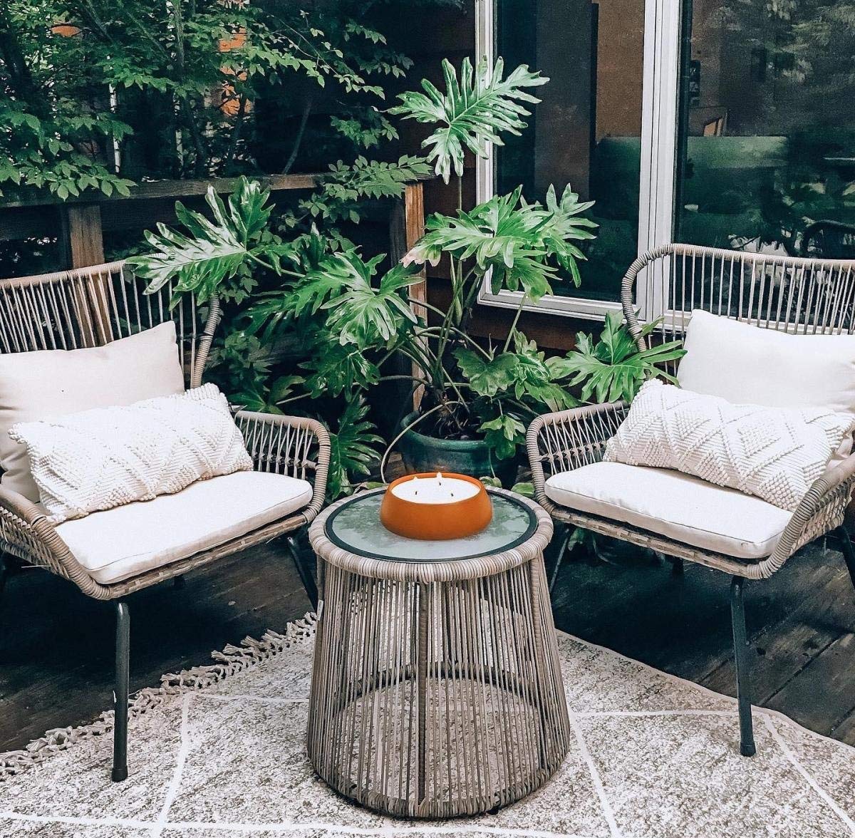 Opalhouse Latigo 3pc Rattan Patio Chat 