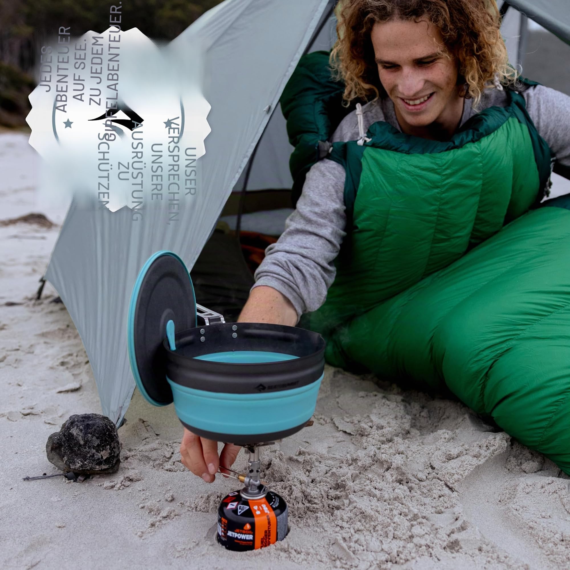 Sea to Summit Frontier Ultraleichter, faltbarer 1-Liter-Topf für Rucksackreisen und Camping