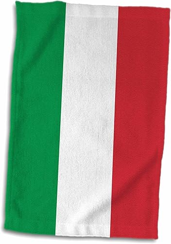 Miniatura 3 de Toalla de recuerdo de viaje con bandera de Italia en 3D, diseño de rayas verticales italianas, color verde, blanco, rojo, europeo, europeo, viaje,