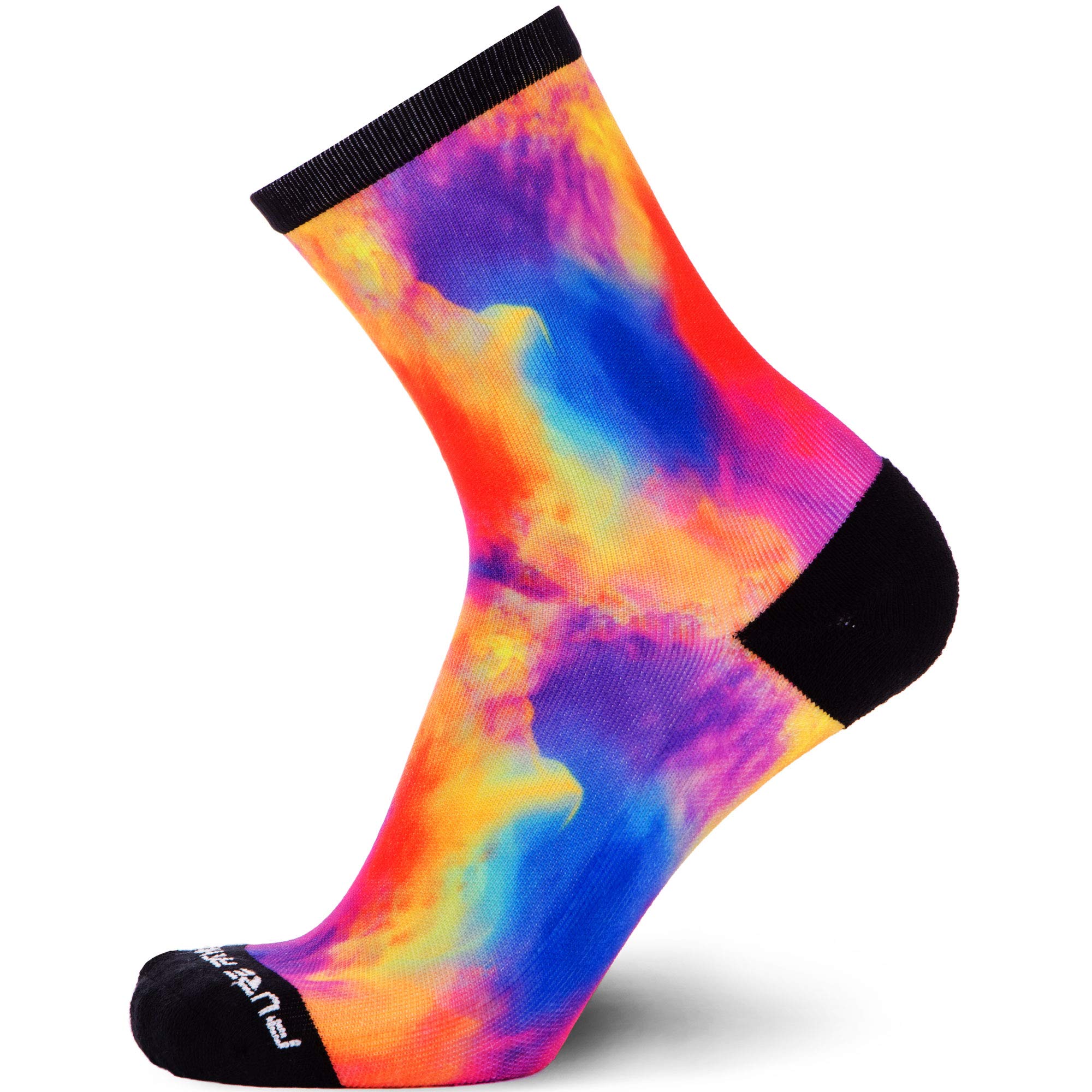 Pure AthleteRunning Socks Women and Men - Anti-Blister Crew Athletic Sock, Colorful Fun