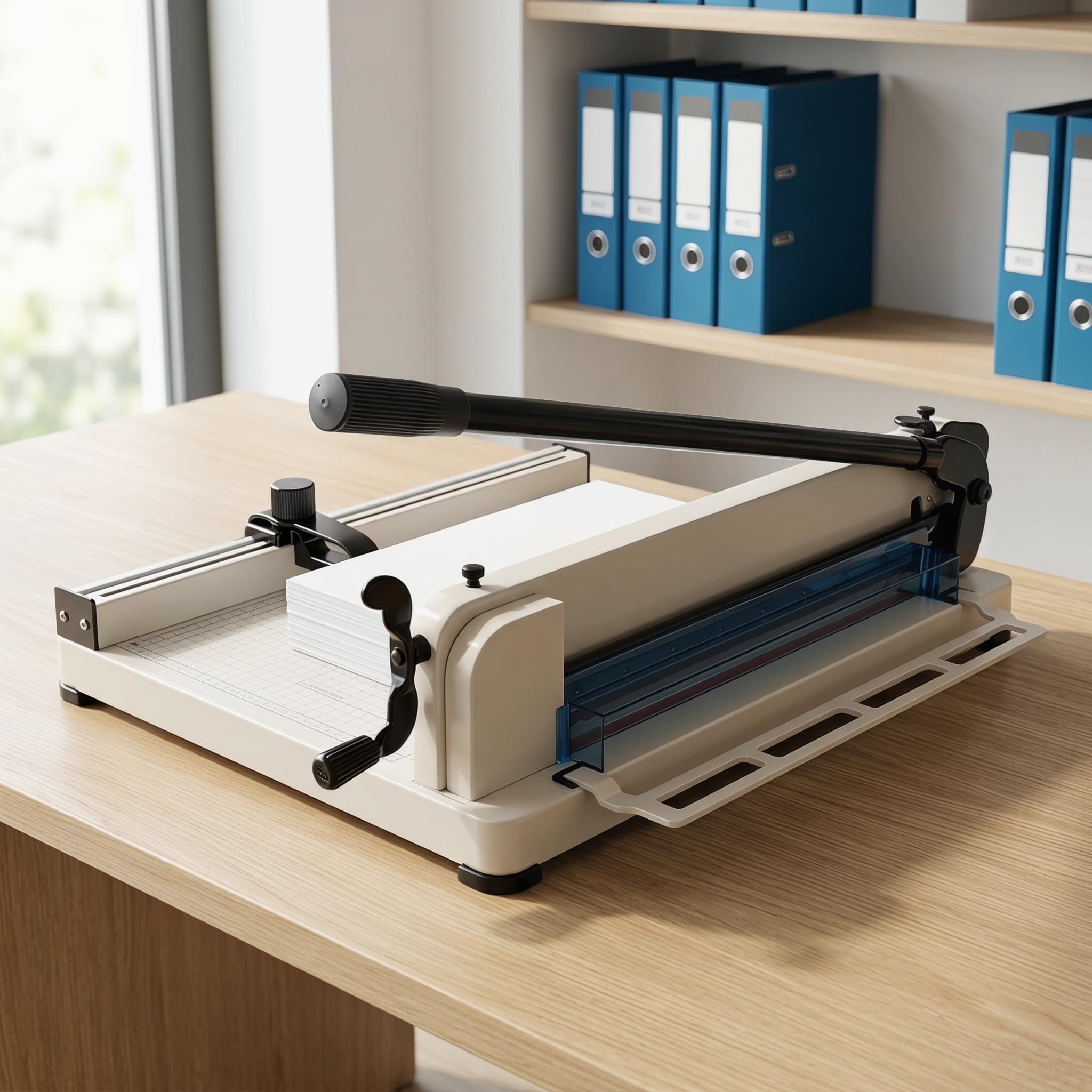 Taglierina Professionale A3 per Impieghi Gravosi, con capacità di Taglio Fino A 400 Fogli, Doppia Protezione di Sicurezza, Ideale per Tagliare Carta, Pelle, PVC E Tessuti.