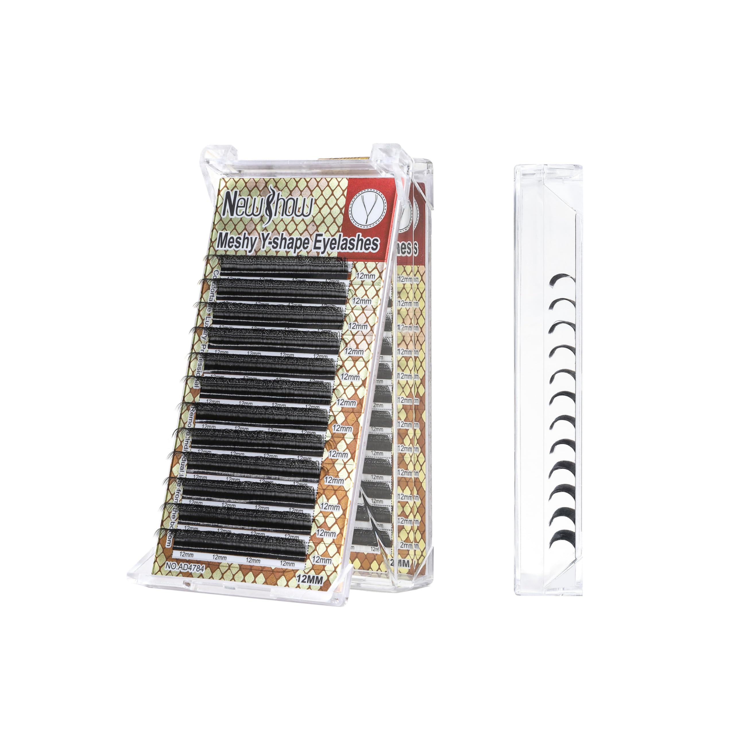 Meshy Y-Shape Eyelash Extensions 0.07D Curl | (12 mm) Professional Premade YY Lashes | Soft Matte Black Individual Lash Extensions | Lightweight Volume & Classic Lash Tray for Salon & Home DIY Use-image-15