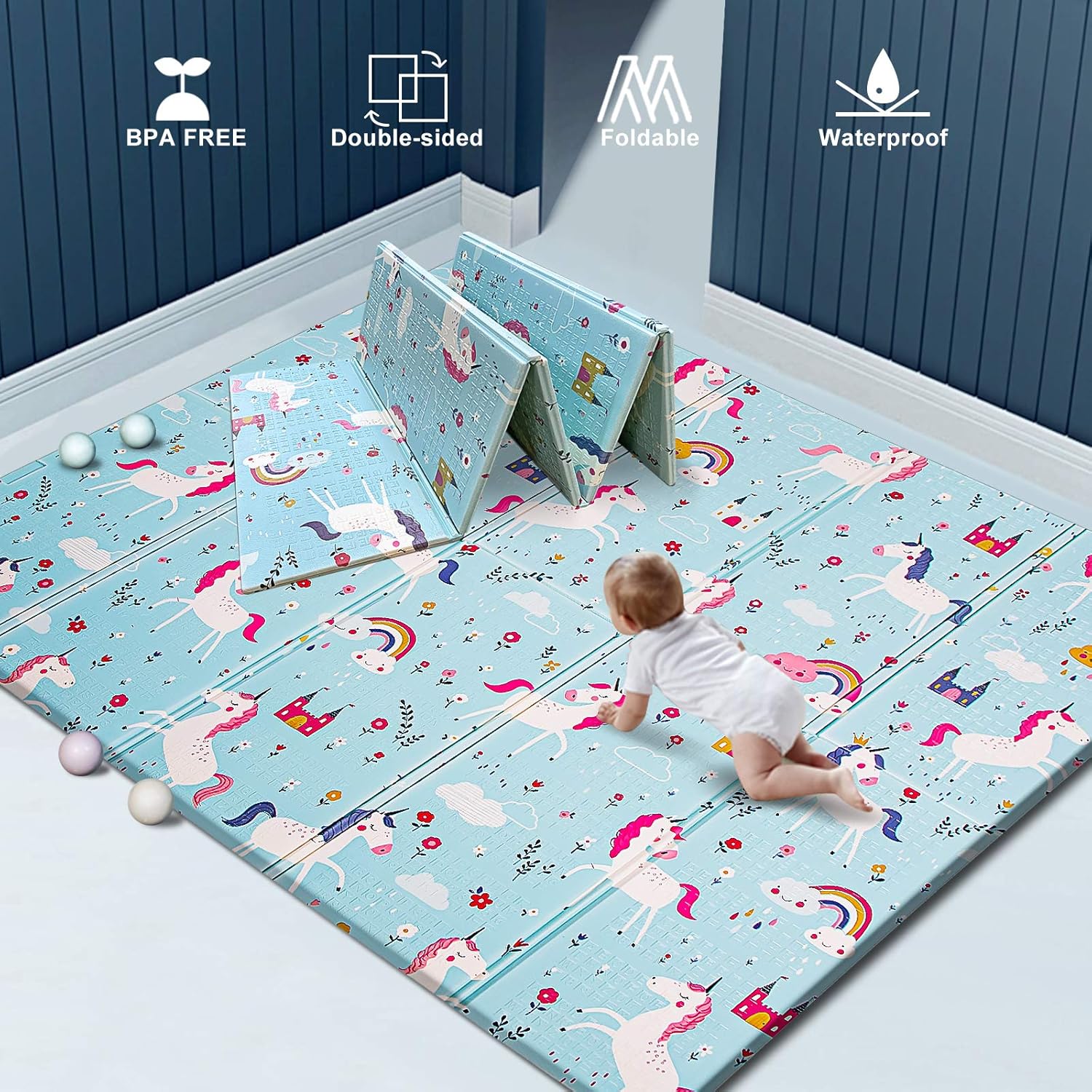 Baby Play mat, playmat,Baby mat Folding Extra Large Thick Foam Crawling playmats