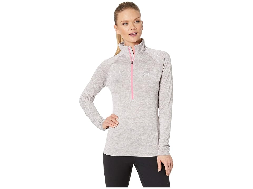 

Under Armour Tech 1/2 Zip Twist Top (Tetra Gray/Mojo Pink/Metallic Silver) Women's Sweatshirt