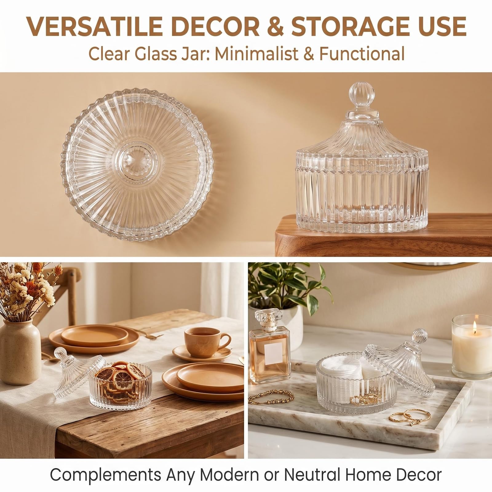 Elegant Crystal Candy Jar - Wedding Buffet Gift -6