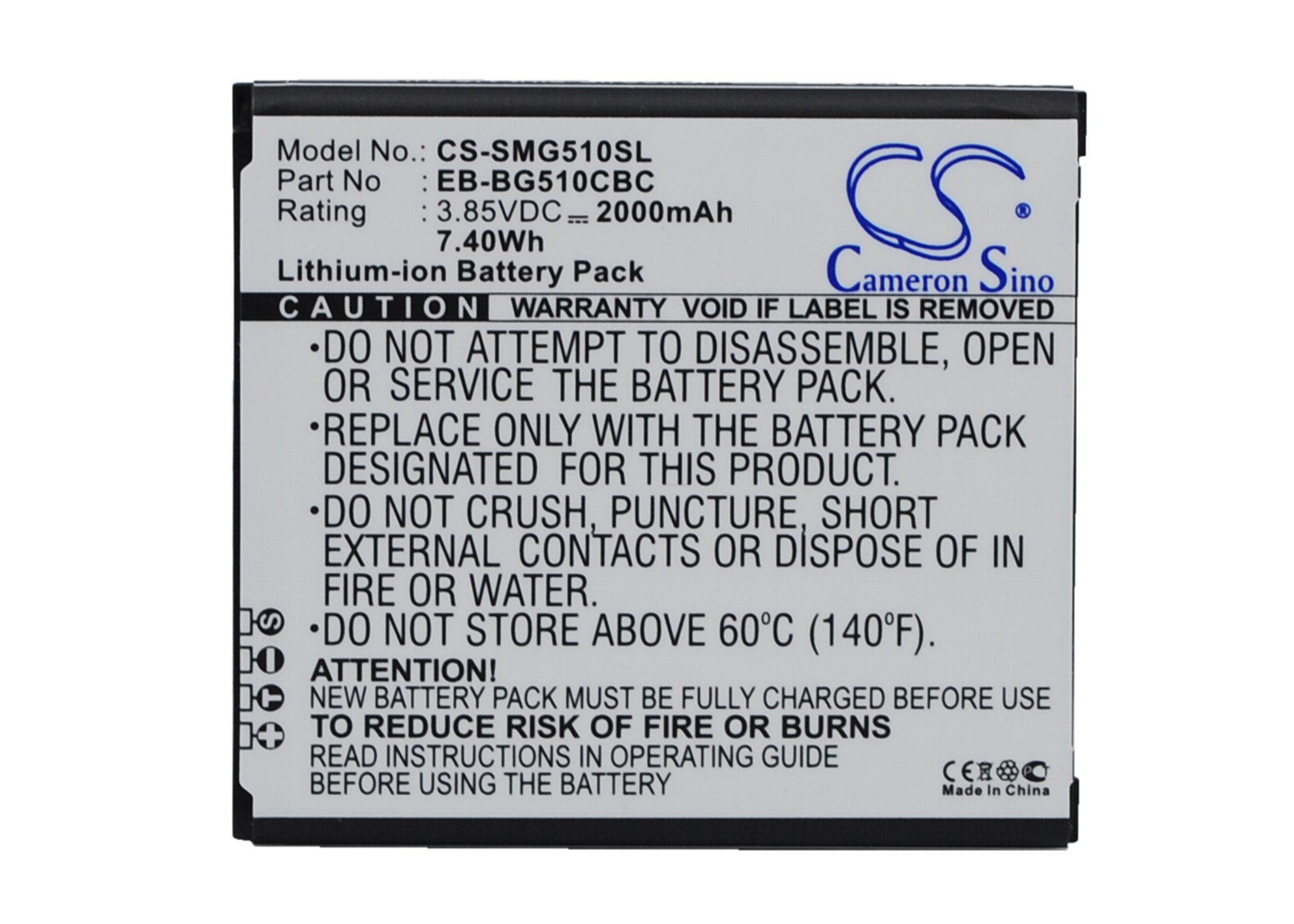 3.85V Battery for Samsung Galaxy Core Max Galaxy Core Max Duos SM-G5108 EB-BG510CBC + Pathusion Pry Tool