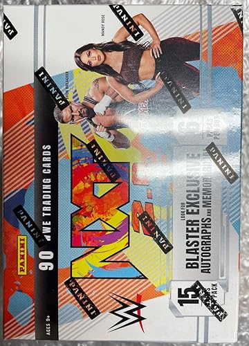 Miniatura 3 de Panini NXT WWE Blaster Box 2022 sellada de fábrica, 90 tarjetas por caja, 6 paquetes por caja, 15 tarjetas por paquete, nuevo en la caja