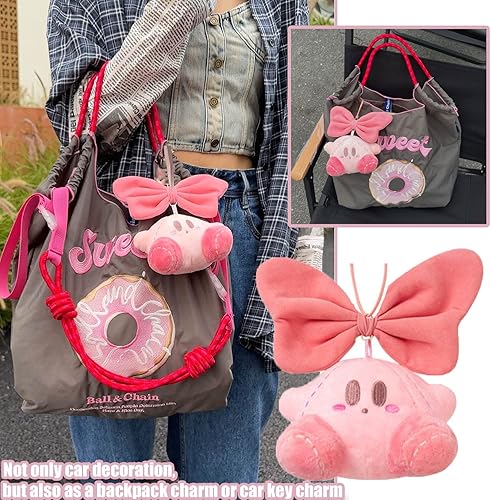 Miniatura 6 de Accesorios para colgar espejos de coche rosados, bonita decoración de coche, accesorios para colgar espejos para tu coche, accesorios estéticos para