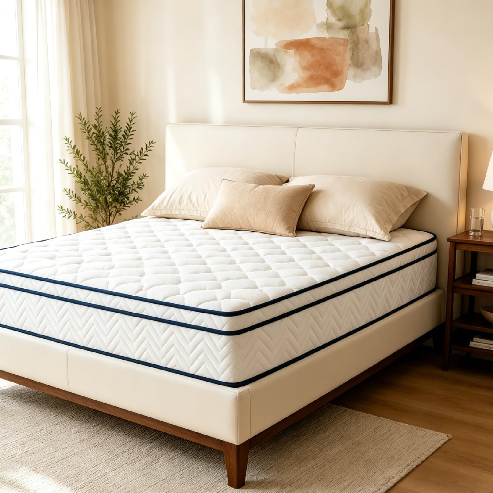 12 Inch King Size Mattress, Hybrid Mattress in a Box, Memory Foam Mattress&Pocket Springs…