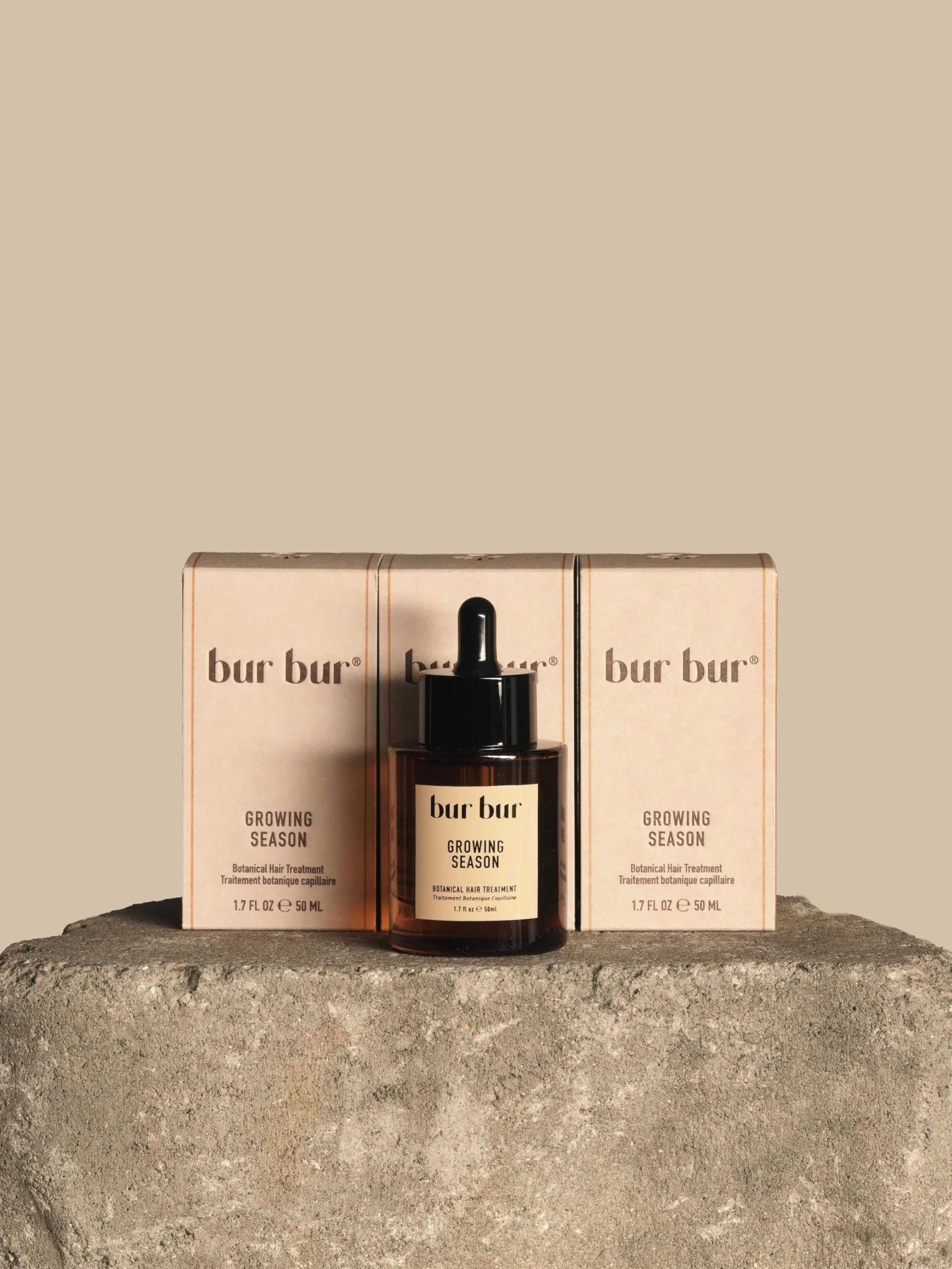 BUR BUR Growing Season Hair Growth And Repair Oil - 3 Pack | With Burdock, Nettle Oil and Vitamin C for Visibly Fuller, Stronger and Shinier Hair.