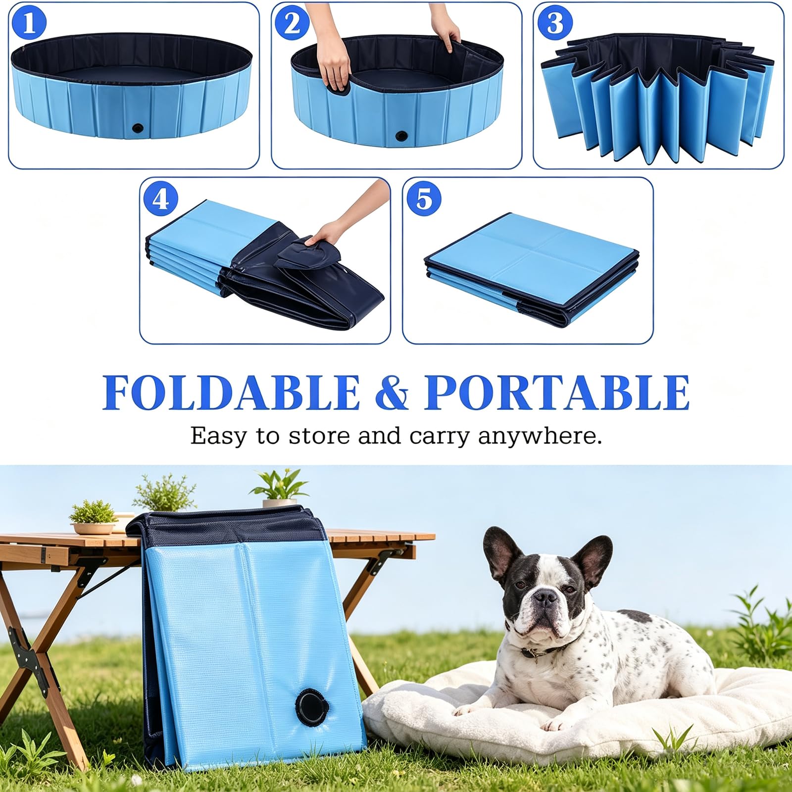 Piscine pour Chien, Piscine Chien Pliable PVC