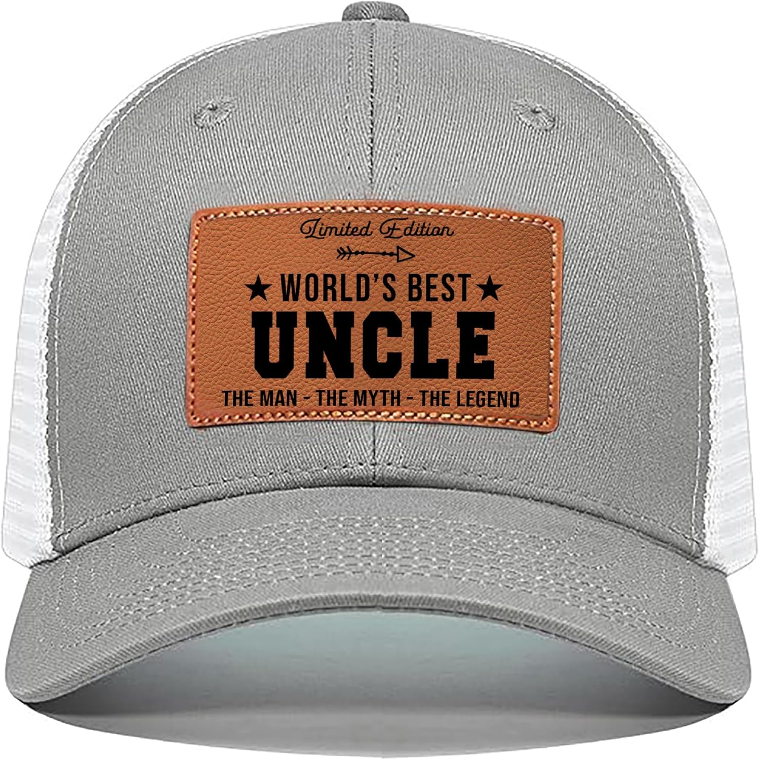 Men's Hat Gifts - Men's Cap Gifts for Father's Day Christmas Birthday Gifts Trucker Hat Leather Pattern Baseball Cap