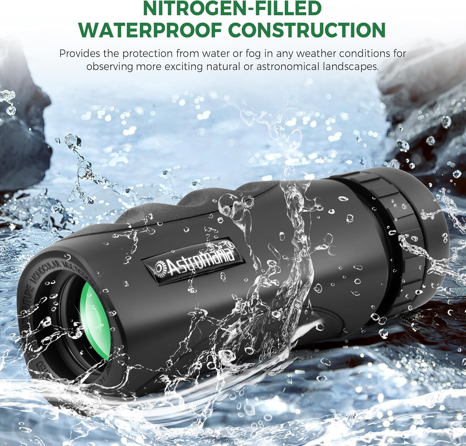 Astromania 8x25 Monocular for Adults, Compact Outdoor Accessory with Multi-Coated Optics BAK7 Prism & Twist-Up Eyecup, Waterproof & Fogproof Ideal for Bird Watching Hunting Sport and Wildlife Viewing - Image 6