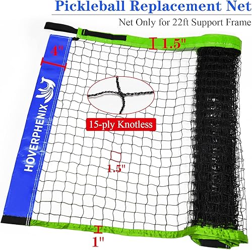 Miniatura 10 de Red de repuesto de Pickle Ball de 22 x 3 pies para interiores y exteriores, se adapta a la mayoría de marcos de bolas de pepinillo independientes,