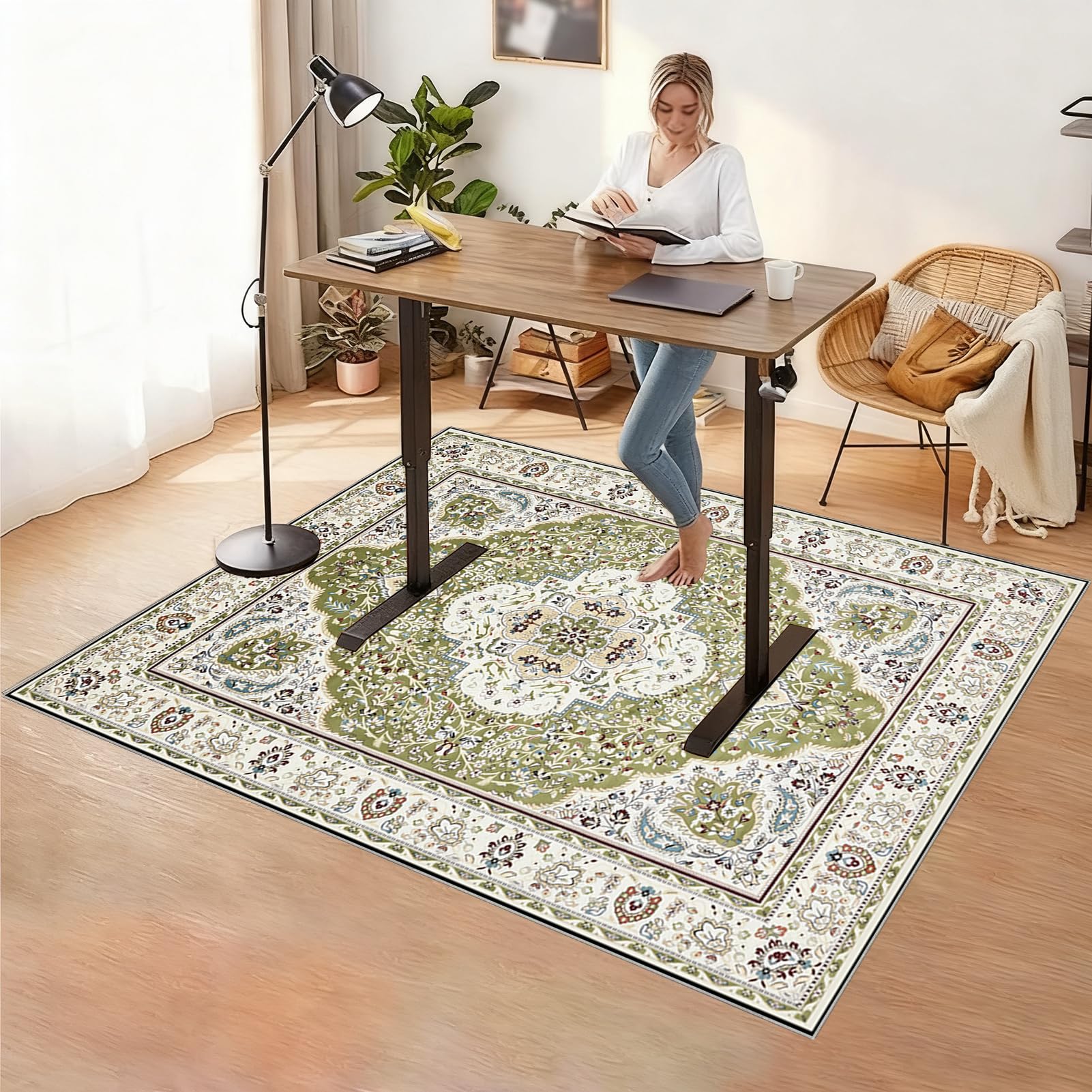 Heavy Duty Office Chair Mat for Carpet, Non Slip Floor Protective Mat for Chairs Mat Desk Chairmats Carpet Protector Chair Mat, Hard-Floor Chair Mats, Floor Mat for Office Chair 160 x 220 cm
