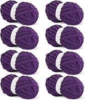 Vista 61 de Hombys Hilo de felpilla gruesa verde salvia para tejer a ganchillo y tejer, hilo grueso y esponjoso súper voluminoso para tejer a mano manta, hilo