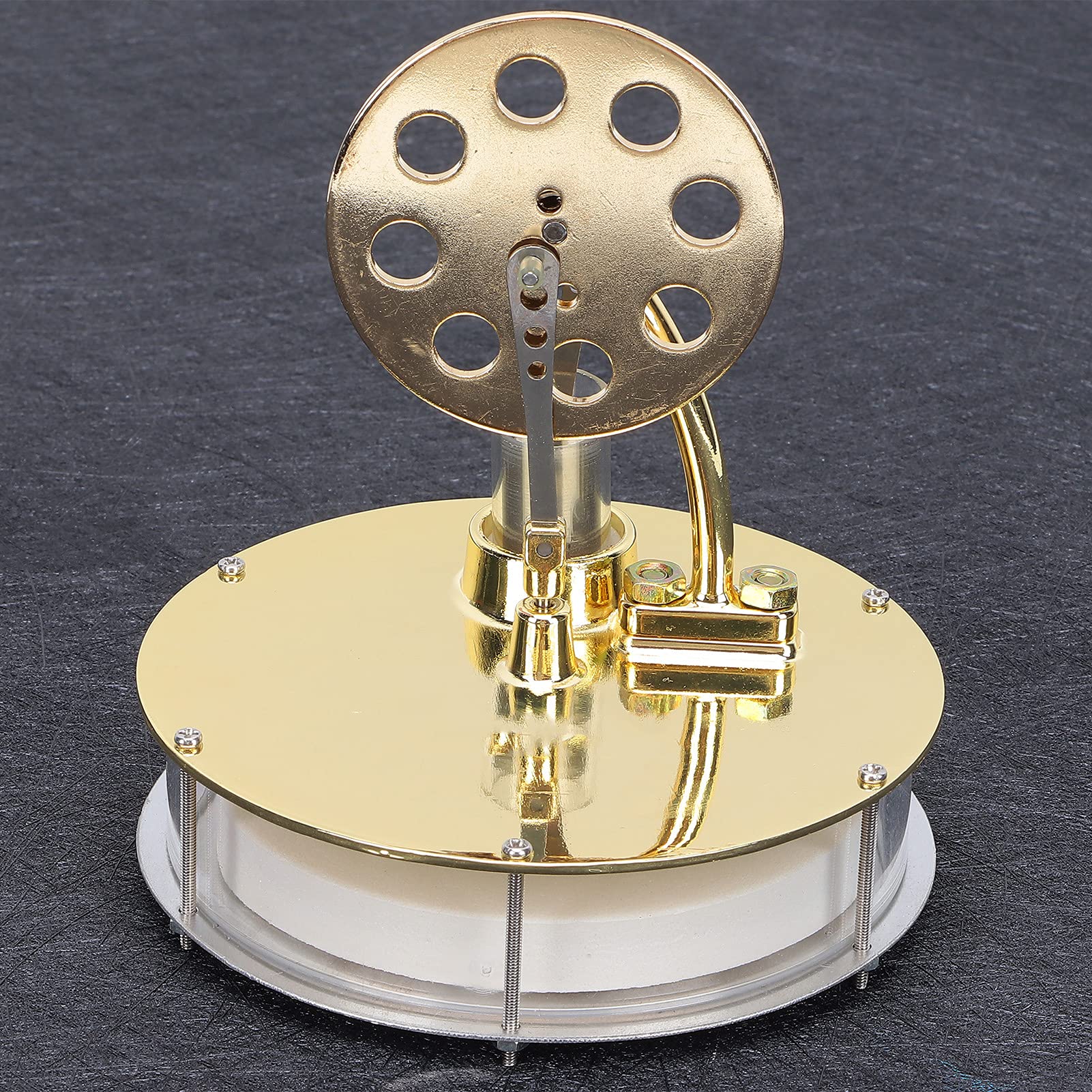 Zerodis Motore per Materiale Scolastico Motore Stirling Criogenico Mini Stirling Modello con Costruzione in Lega di Zinco per Apprendimento Ed Esperimenti di Fisica Scientifica a Bassa Temperatura