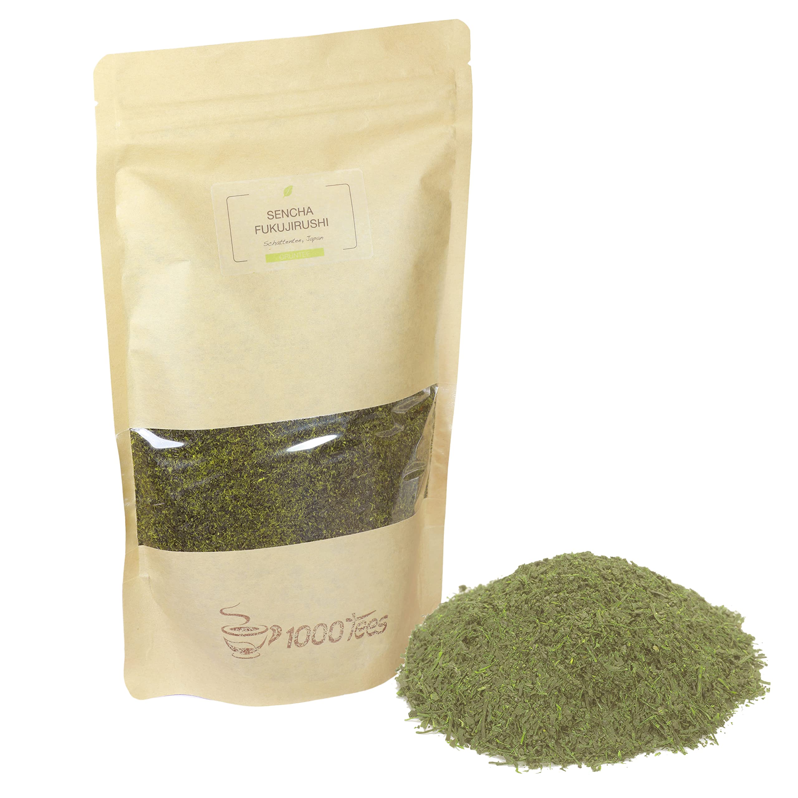 Grüntee Sencha Fukujirushi aus Japan, würzig, mild, grasig/nori, frisch abgefüllt