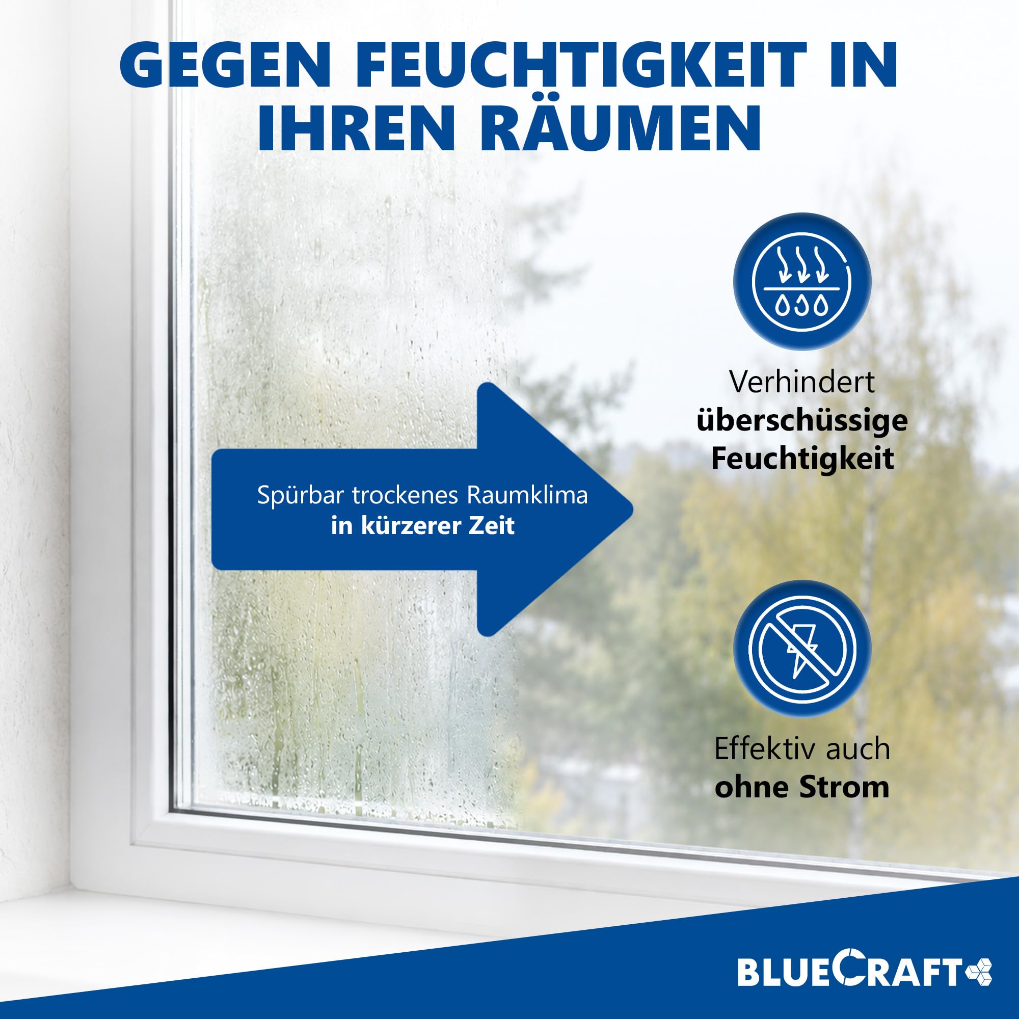Bluecraft 30x 1kg Luftentfeuchter Nachfüllpack Entfeuchter Granulat