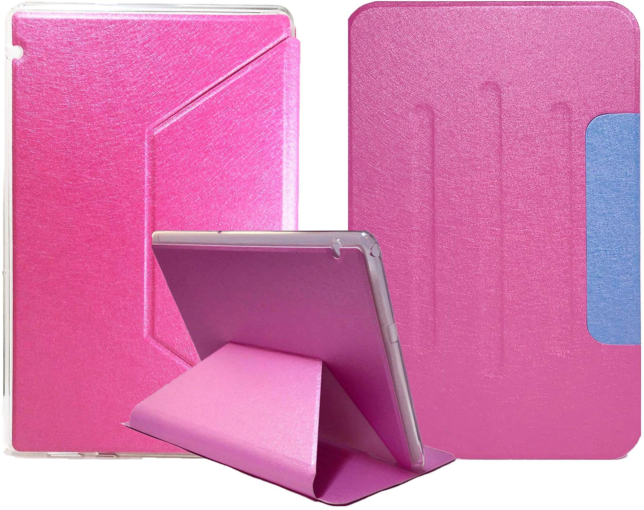 Huawei MediaPad T5 10.1 inch Silk Texture Horizontal Flip PU Leather Folio Case Back Protective For Huawei MediaPad T5 Cover PINK