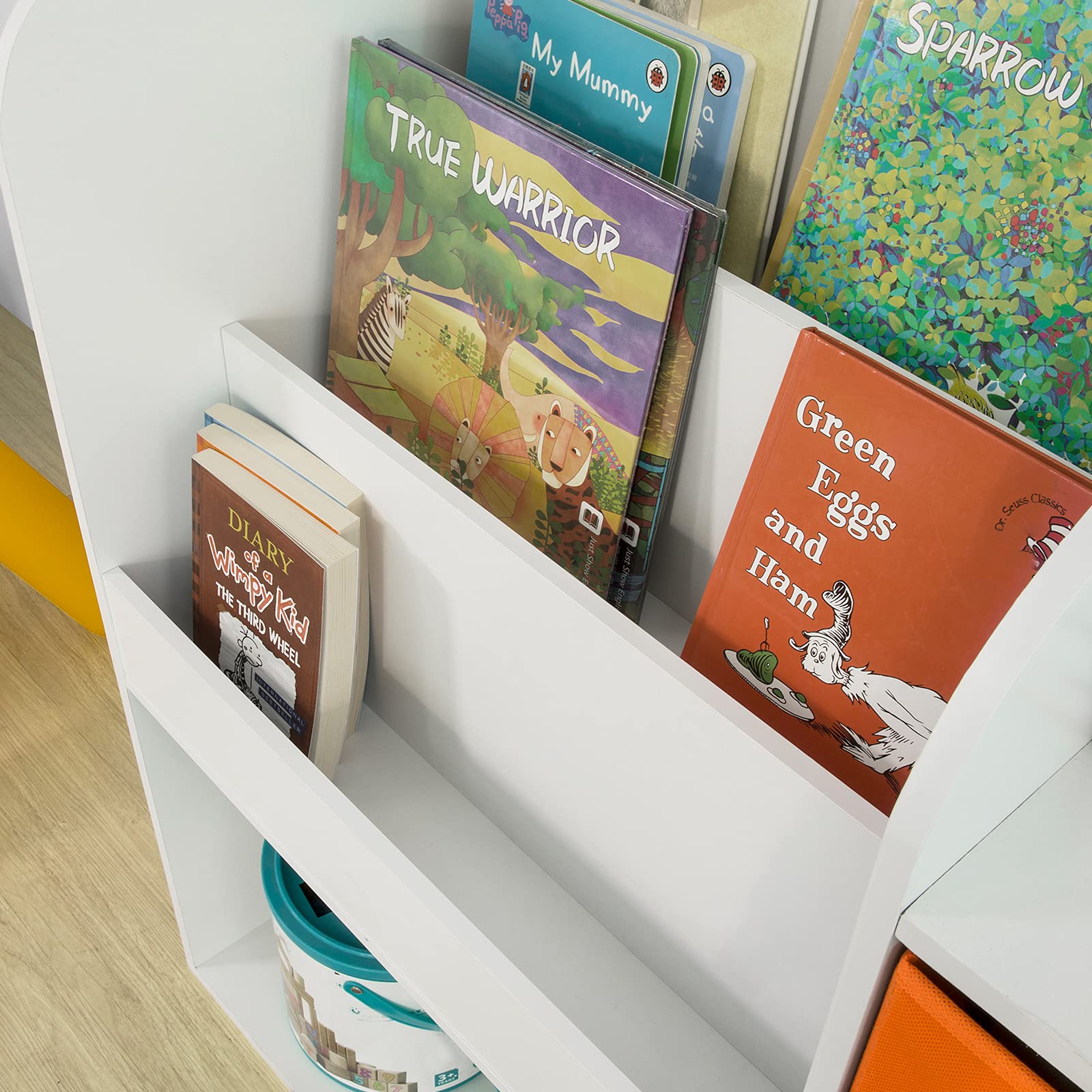 LEYAOYAO Libreria Grande A 3 Livelli – Scaffali Aperti Marroni, Design Moderno, Per Soggiorno E Camera Da Letto