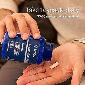 Trace Minerals Magnesium Glycinate - Gentle Magnesium Glycinate Supplement for Healthy Sleep & Relaxation Support - Healthy Mind & Energy - Vegan - Gluten-Free - 180 Count (180 Servings)