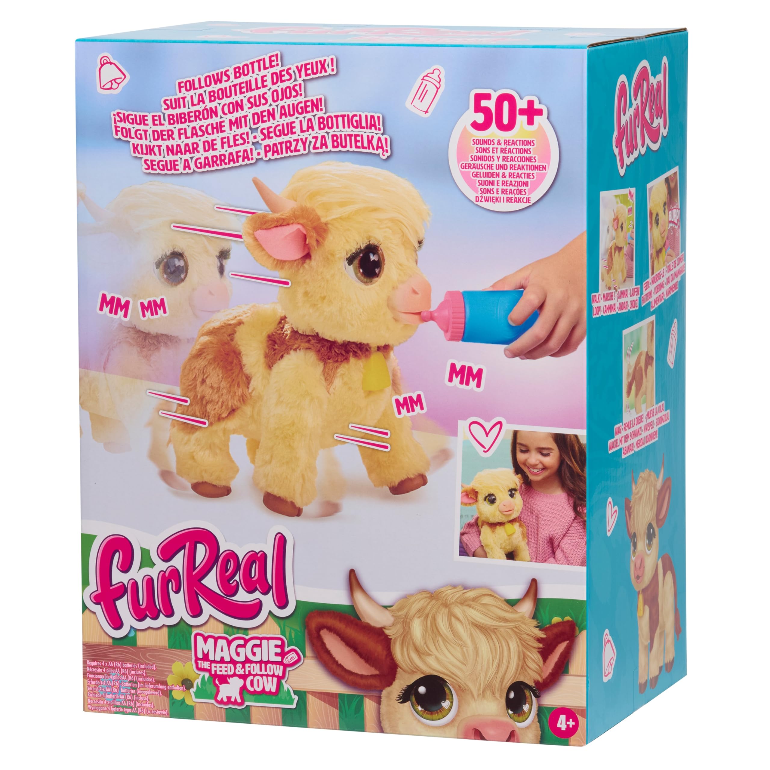 Just Play furReal Maggie the Feed & Follow Cow, 11 Inch Interactive Highland Mini Cow, for Boys and Girls, Ages 4 and Up — view 10