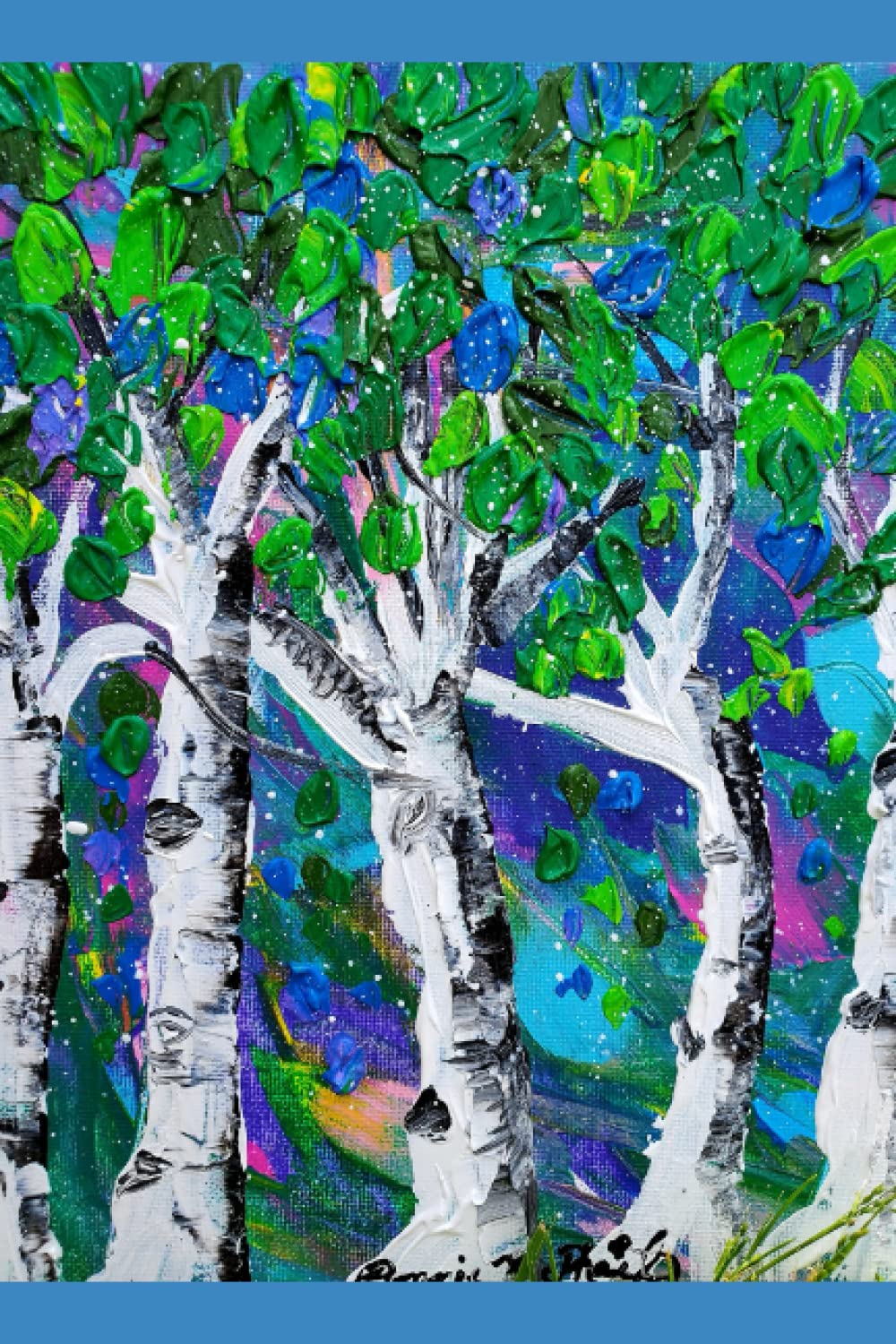 White Birches Blank Journal: Diary and Notebook