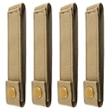 WYNEX Molle Straps 4/6 inch, Molle Panel Straps Molle Attachment Straps for Tactical Bag Accessories Molle Webbing Straps with Snaps for Backpack Tactical Pouch Molle Connectors, 4 Packs