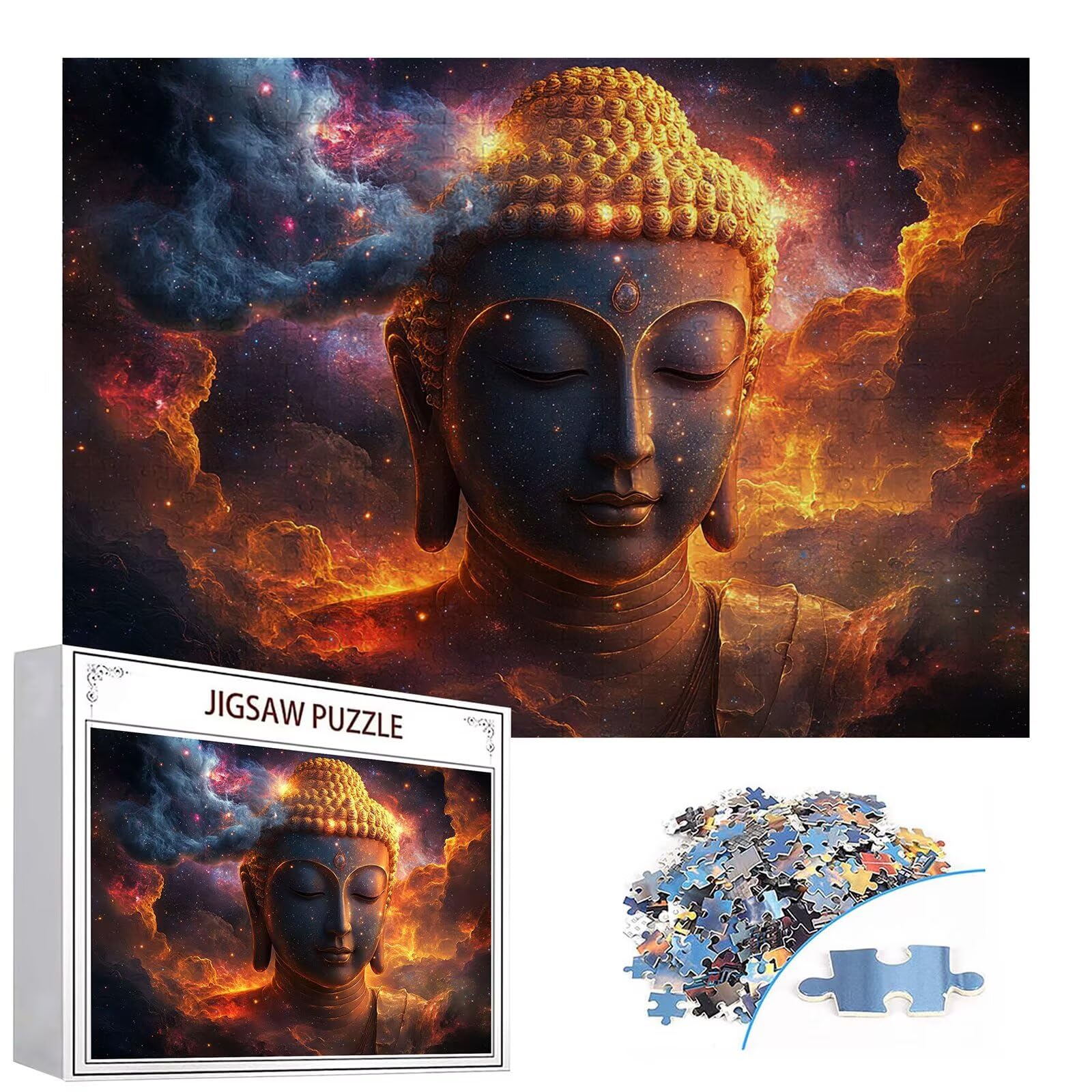 Puzzle 3000 elementów Zen Puzzle dla dorosłych gwiaździste niebo 122 x 81 cm Klasyczna drewniana układanka 3D do rodzinnych gier aktywności, układanka do samodzielnego wykonania nawet do dekoracji
