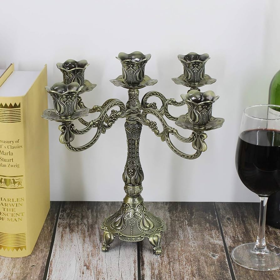 ◼️美品◼️ ブロンズ燭台,高さ32cmの金属製キャンドルホルダー,結婚式,5個 ◼️美品◼️ ブロンズ燭台,高さ32cmの金属製キャンドルホルダー