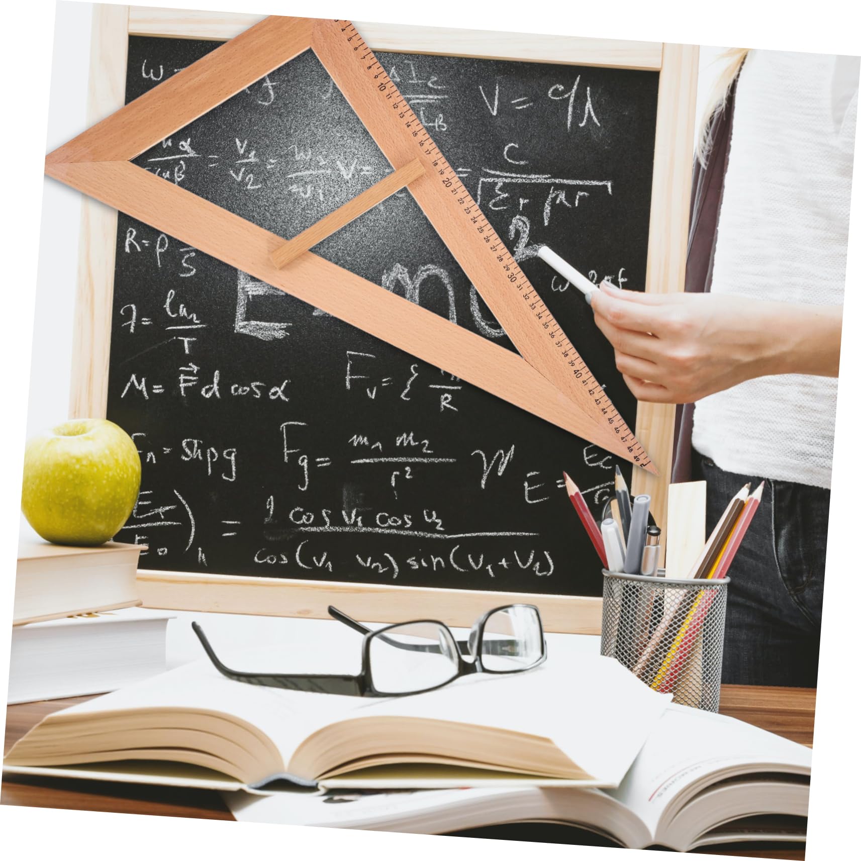 NUOBESTY 3stücke -messwerkzeug Für Unterricht Großer Wiederverwendbarer Lehrer-dreieckslineal Mit Maßstab Für Geometrische Lehrmethoden Und Klassenzimmerbedarf