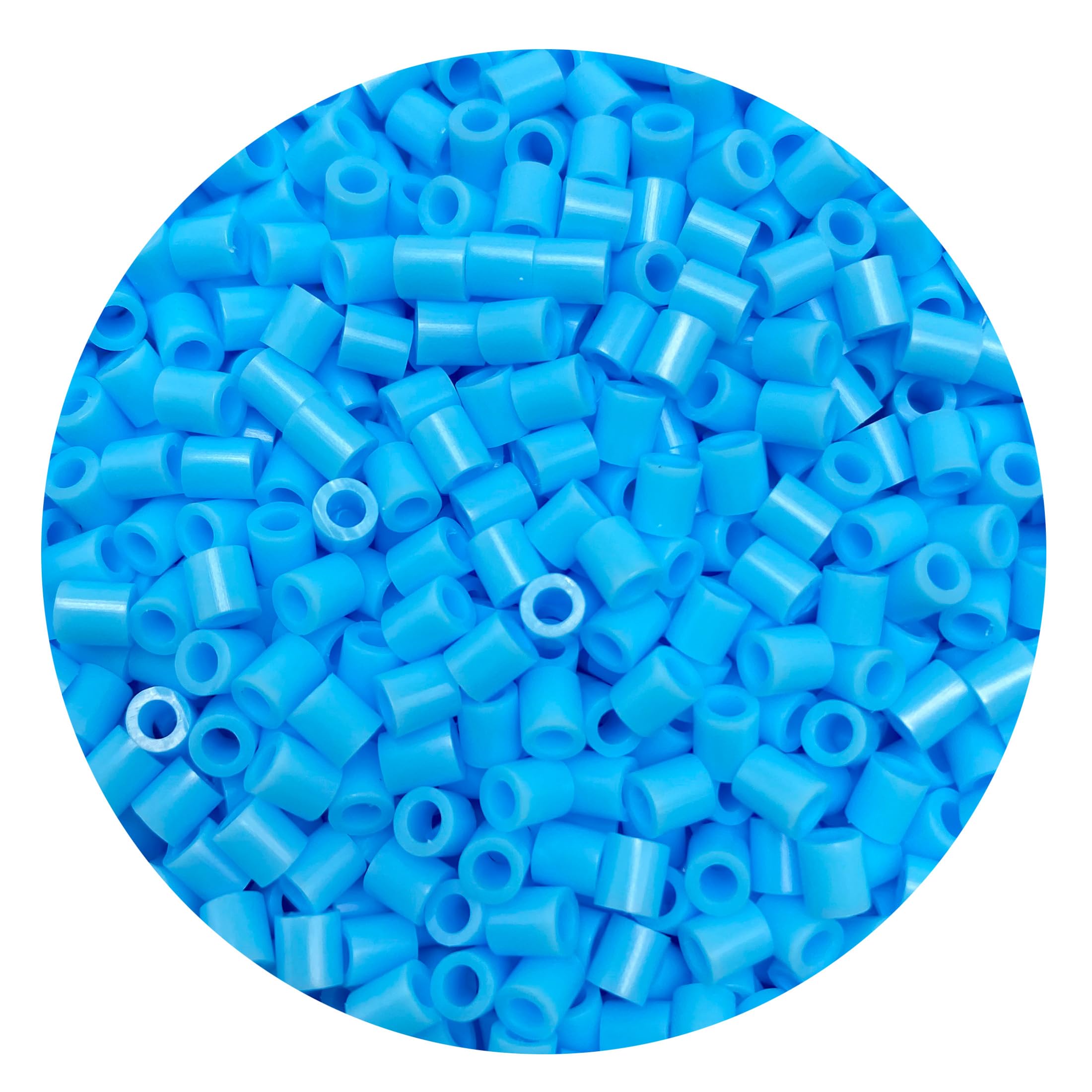 OEEKOI 5000Pcs Fuse Beads - 5mm Bulk Melting Beads for Crafts, Ideal for Christmas Birthday Gifts, Light Blue