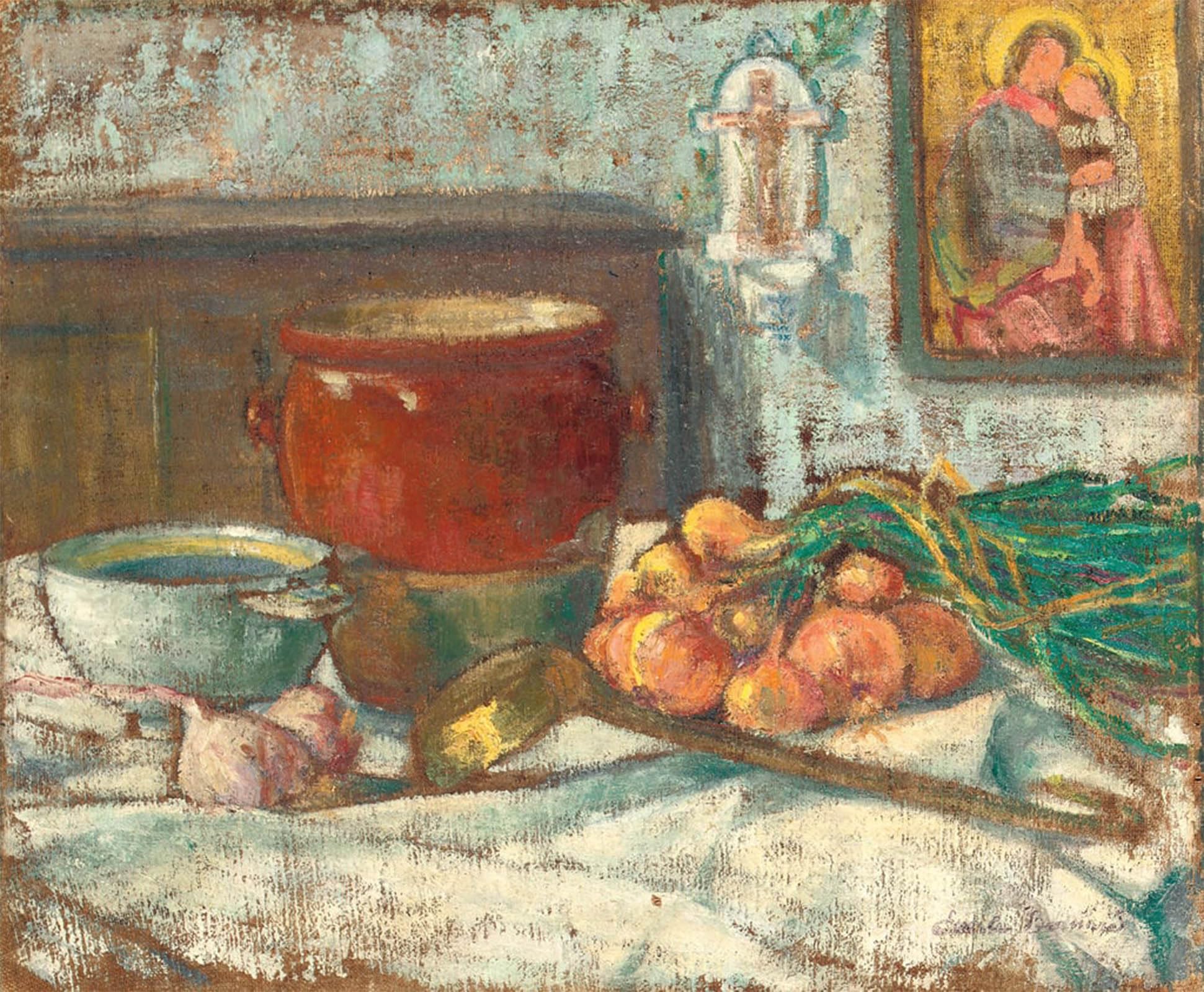ARTXLXXBN Famous Print Painting Colorful Art Print Still Life with Onions by Emile Bernard Canvas Art Decorations for Home Decor 60x90cm