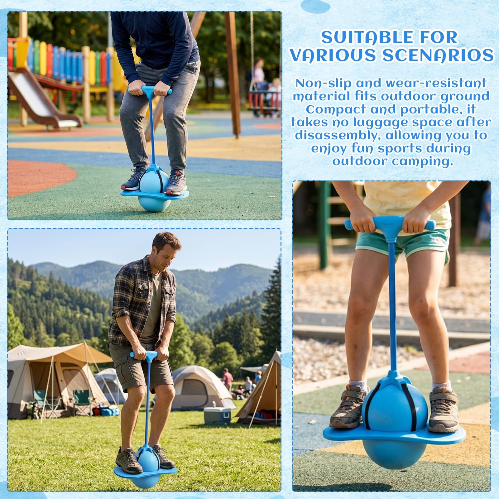 Pelota de Salto Pogo, Pelota de pogo con Mango,pelotasaltarina | pelotade salto de equilibrio,juguete hinchable al aire libre, pelotasaltarina de equilibrio,para entrenar la potencia desalto