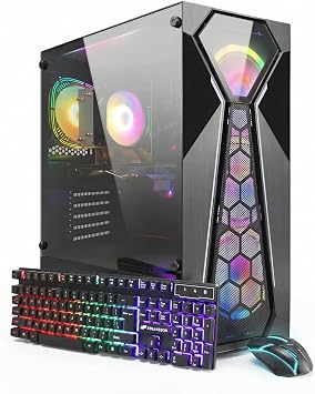 STGAubron Gaming PC Desktop,R5 5500,RTX 2060 Super 8G,16G DDR4,1T SSD