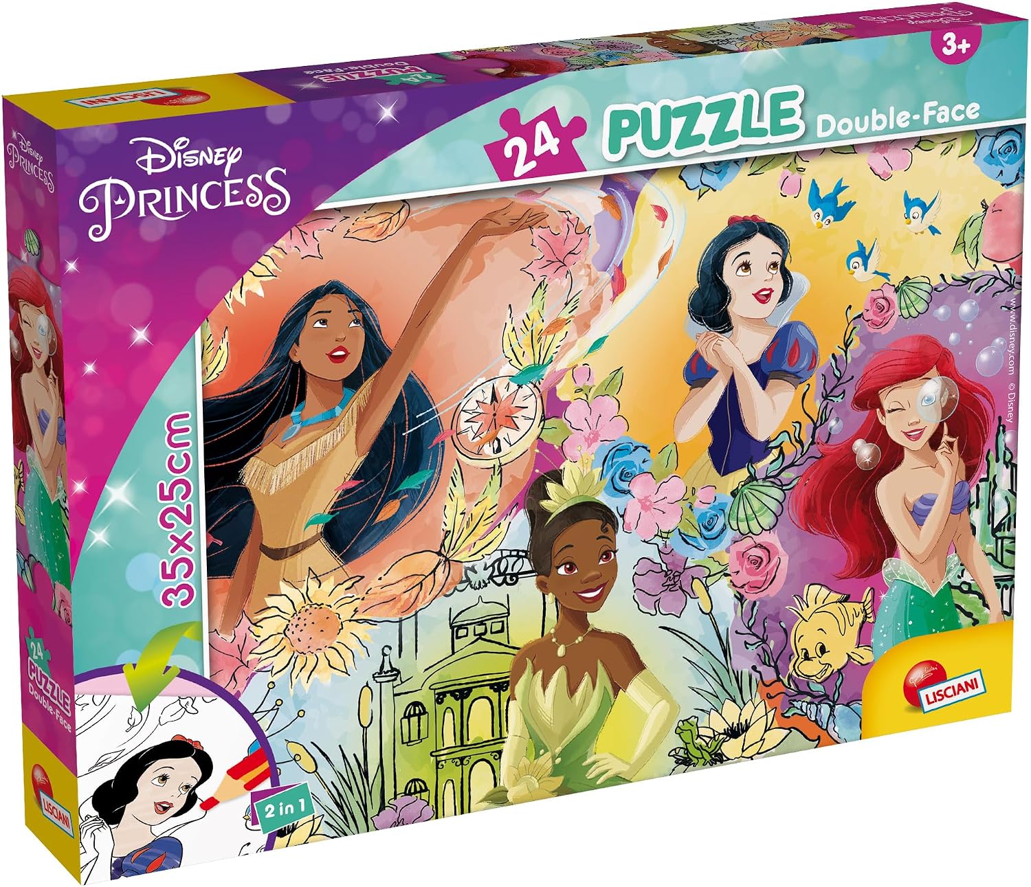 Lisciani - Disney Princesses Puzzle - 24 Pièces- pour Enfant dès 3 Ans ...