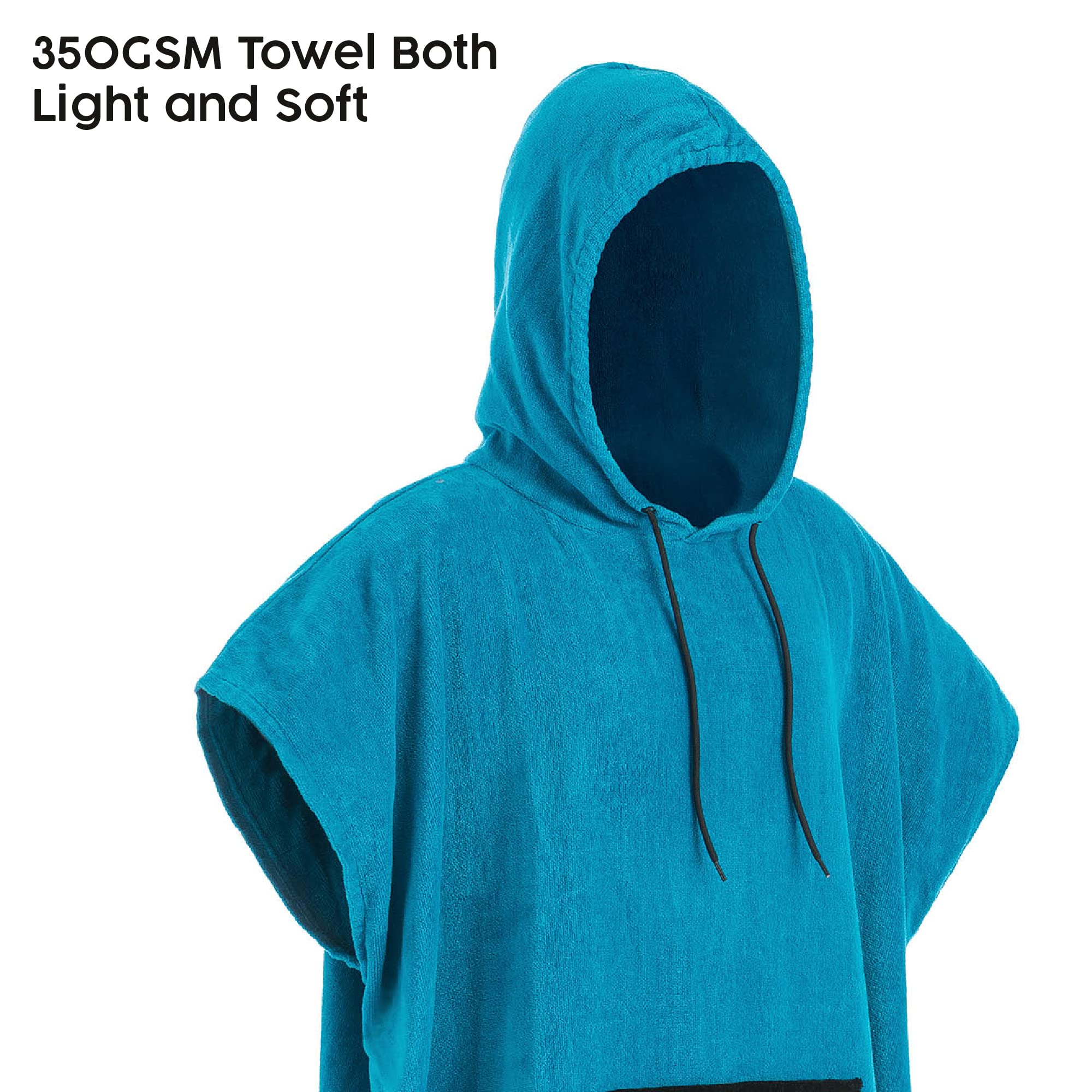 Osprey Serviette Poncho | Poncho de Surf à Capuche Unisexe Peignoir de Plage pour Hommes et Femmes Surf Natation avec Sac Intégré Plusieurs Couleurs