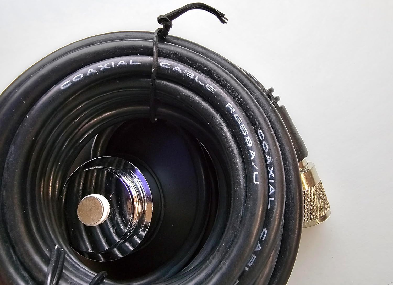 Pro Trucker 3" CB Radio Antenna Magnet Mount with 18' Coax- NMO Type Mount to PL-259 Connector- Black