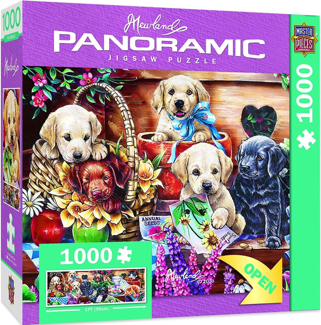 MasterPieces Artist Pano 1000 Flap Puzzles Collection - Flower Box Playground 1000 Piece Jigsaw Puzzle