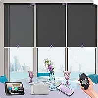 Vista 28 de Graywind - Cortinas solares motorizadas compatibles con Alexa, Google, WiFi, casa inteligente, control remoto, persianas eléctricas con filtro