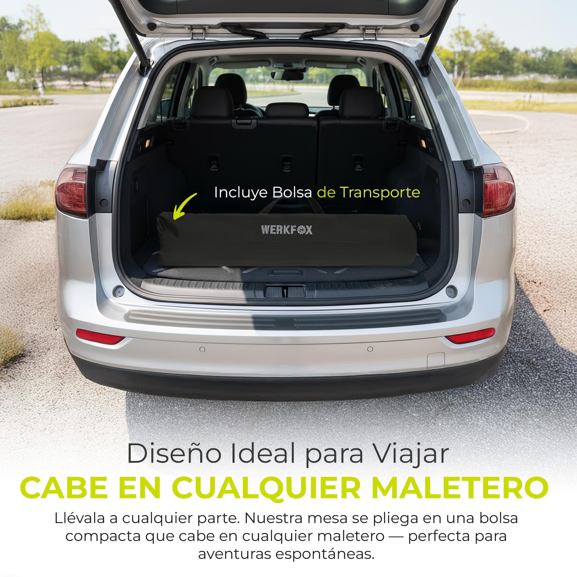 Mesa Enrollable Camping - Aluminio, 30 kg, 90x51 cm | Altura regulable 45-65 cm - tablero enrollable - bolsa de transporte incluida - solo 3,9 kg