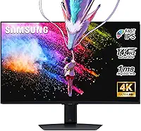 Samsung Monitor de jogos Odyssey 4K de 27 polegadas | IPS rápido de 144Hz 1ms | Compatível com G-Sync, AMD FreeSync Premium | HDR400, Game BAR, Smart TV | Equalizador preto dinâmico, altura ajustável