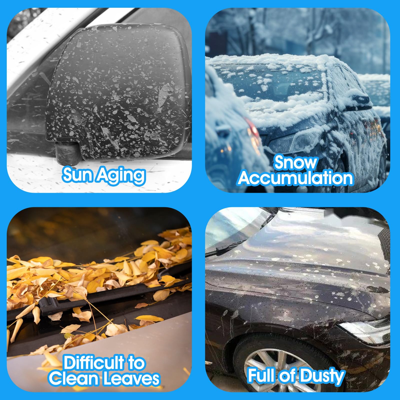 4 Pack Disposable Car Covers Clear Plastic Car Cover Universal Vehicle Cover Rain Dust Garage Cover Car Protective — view 5