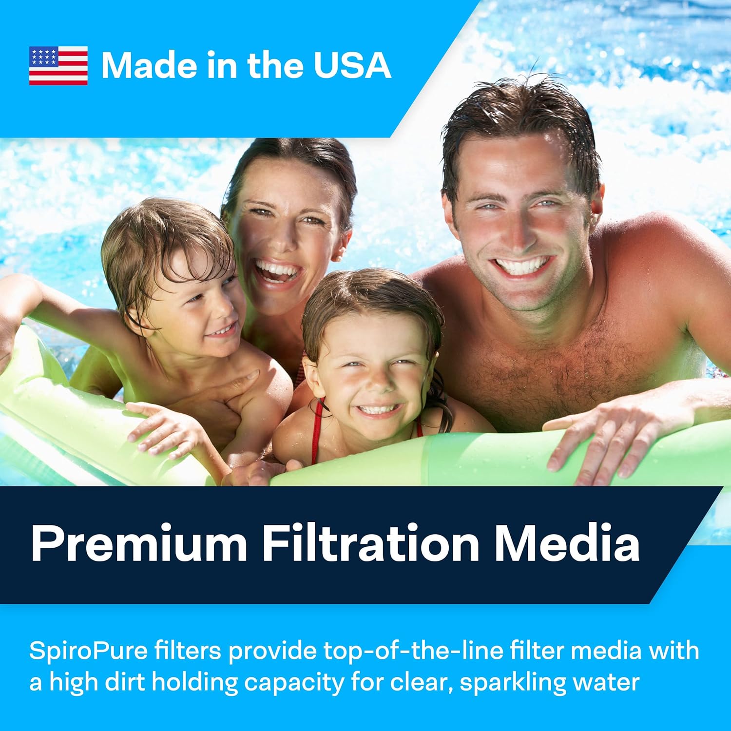 SpiroPure Replacement for Pleatco PPG50P4 Unicel 6CH-49 Filbur FC-0314 Hot Tub Spa Pool Filter Replacement Cartridge