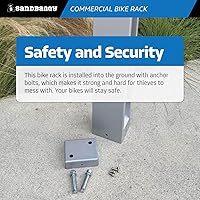 Vista 4 de Sandbaggy Portabicicletas comerciales Diseño rectangular moderno Instalación en el suelo (pernos de anclaje incluidos) Aluminio fundido