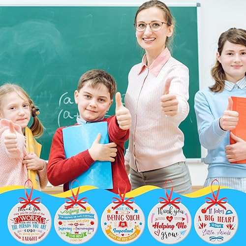 Vista 18 de Eaasty 5 piezas de regalos de agradecimiento para mujeres, profesores, preescolar, guardería, regalos de agradecimiento para profesores, placa