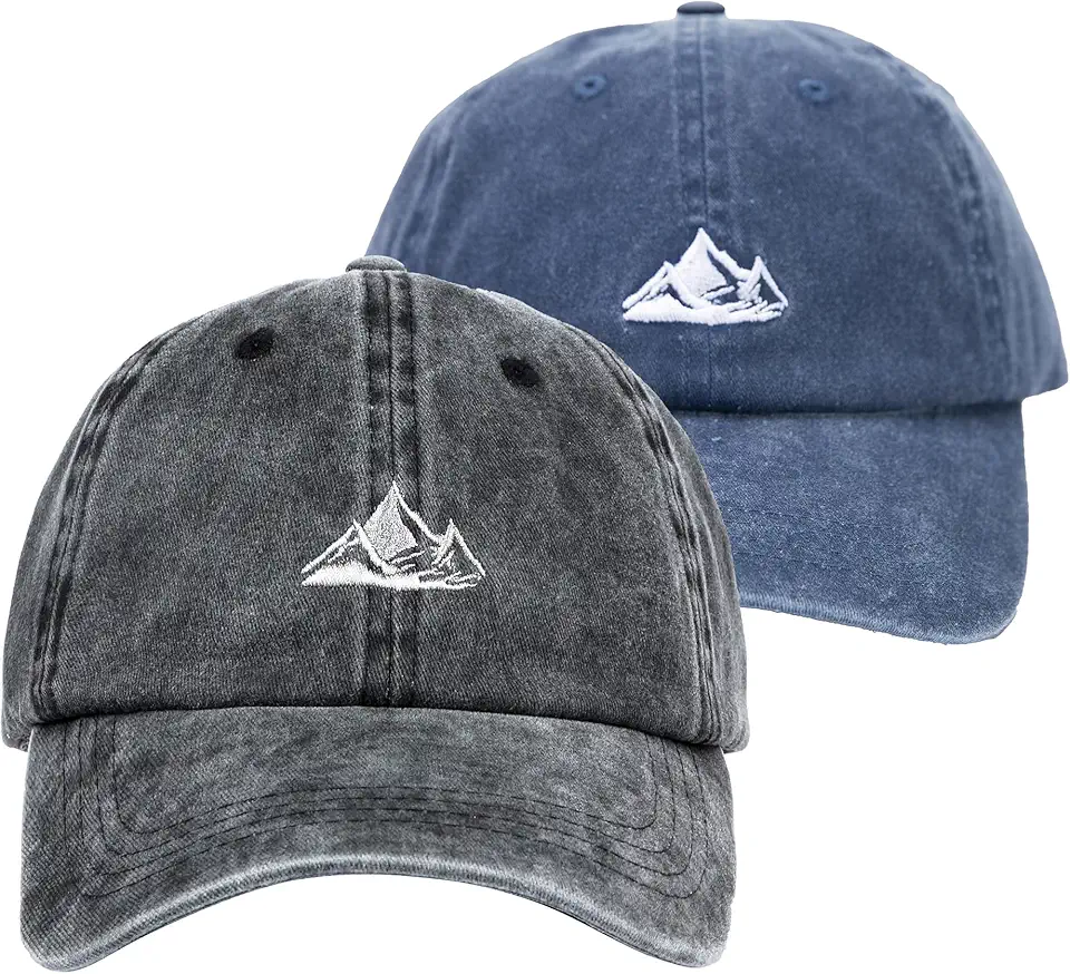 Boné de beisebol unissex para uso ao ar livre não estruturado lavado macio algodão chapéu de montanha